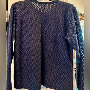 Calvin Klein jeans vintage crew neckdark navy textured T, lite weight, worn once